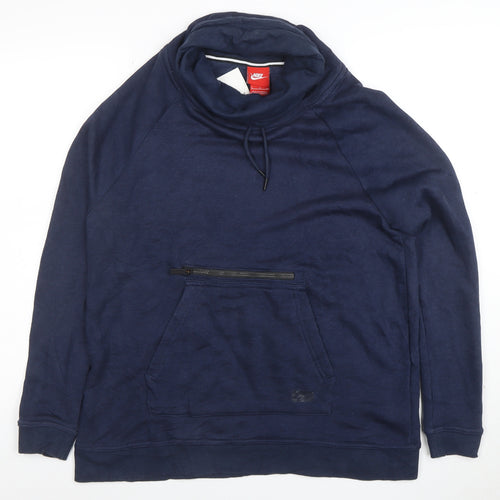 Nike Women's Navy Blue Pullover Hoodie Sweatshirt Size S