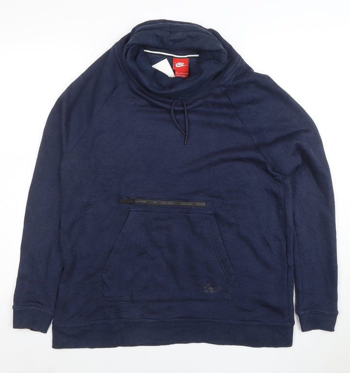 Nike Women's Navy Blue Pullover Hoodie Sweatshirt Size S