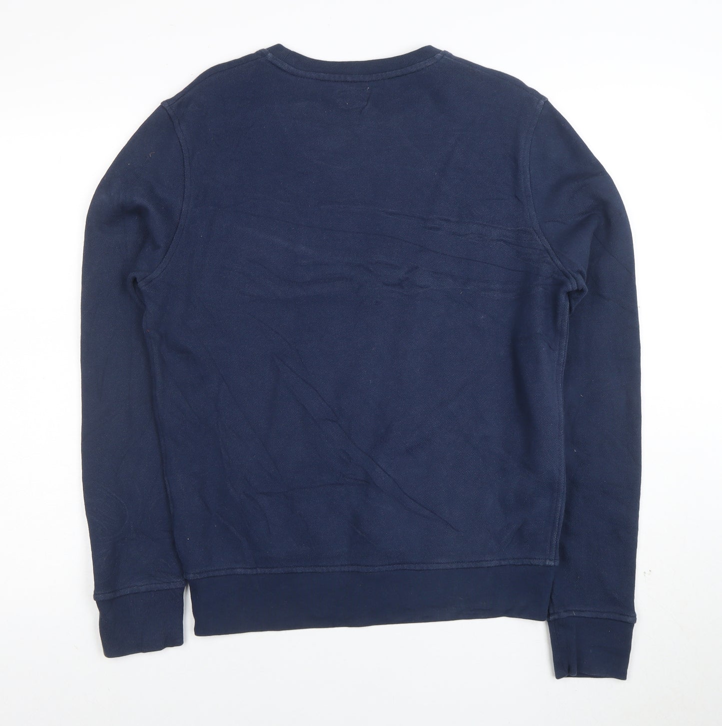 Levi's Men Blue Small Crew Neck Logo Pullover Sweatshirt