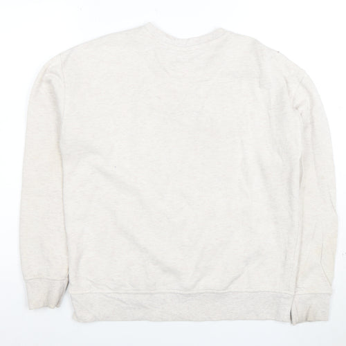 Disney Womens Beige Sweatshirt 2XS Mickey & Pluto Graphic Pullover