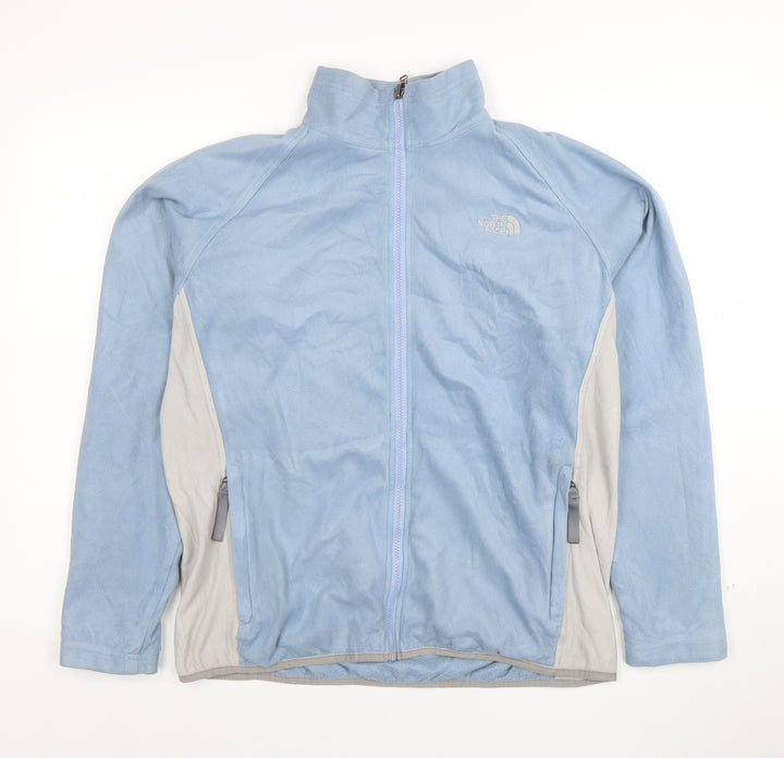 The North Face Women's Blue Fleece Full Zip Jacket Size L
