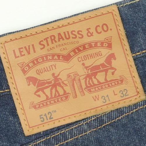 Levi’s 512 Men’s Blue Straight Denim Jeans W31 L32 Regular Fit