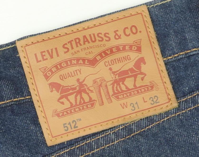 Levi’s 512 Men’s Blue Straight Denim Jeans W31 L32 Regular Fit