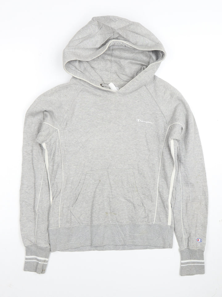 Champion Women's Grey Pullover Hoodie Size S Cotton Blend