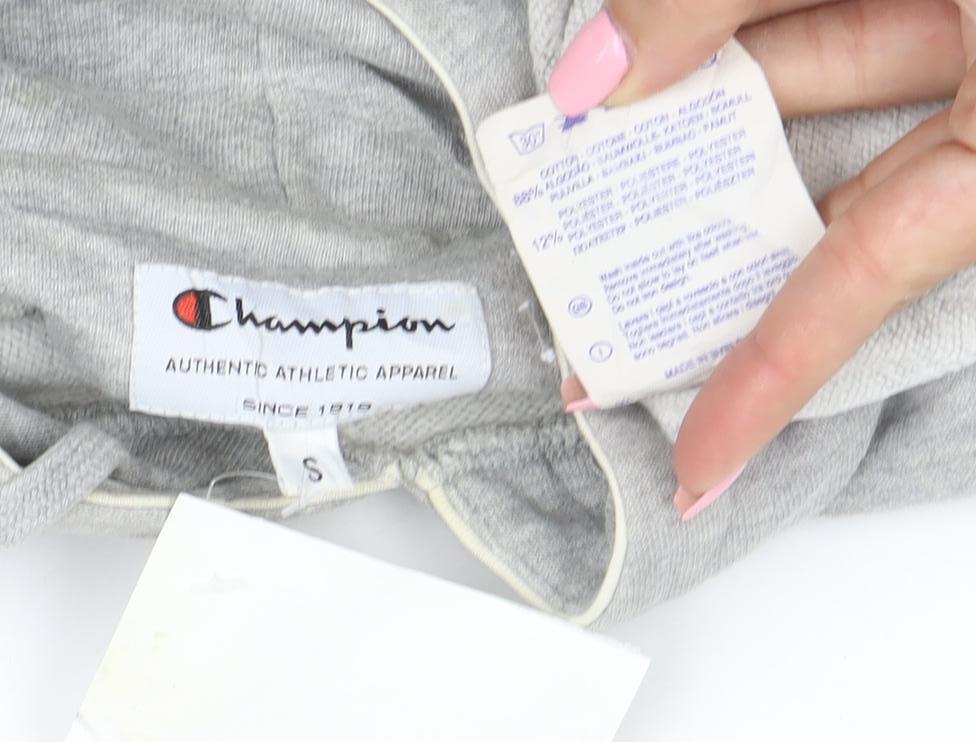 Champion Women's Grey Pullover Hoodie Size S Cotton Blend