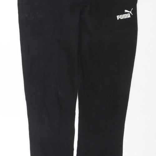 Puma Women's Black Jogger Trousers Size 10 Regular Fit Activewear