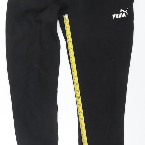 Puma Women's Black Jogger Trousers Size 10 Regular Fit Activewear