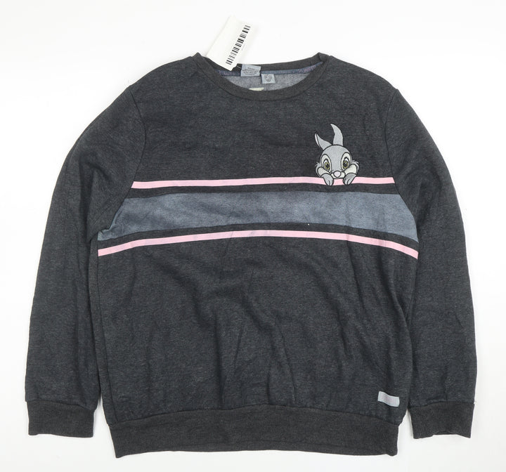 Disney Women’s Grey Thumper Embroidered Pullover Sweatshirt M