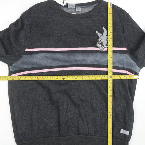 Disney Women’s Grey Thumper Embroidered Pullover Sweatshirt M