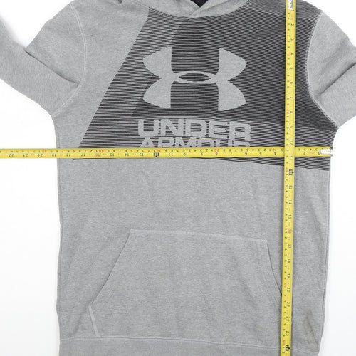 Under Armour Boys Grey Loose Fit Pullover Hoodie Size YXL
