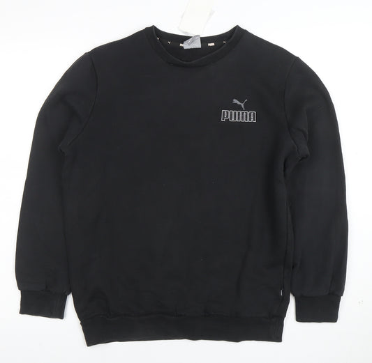 Puma Men's Black Small Pullover Crew Neck Sweatshirt