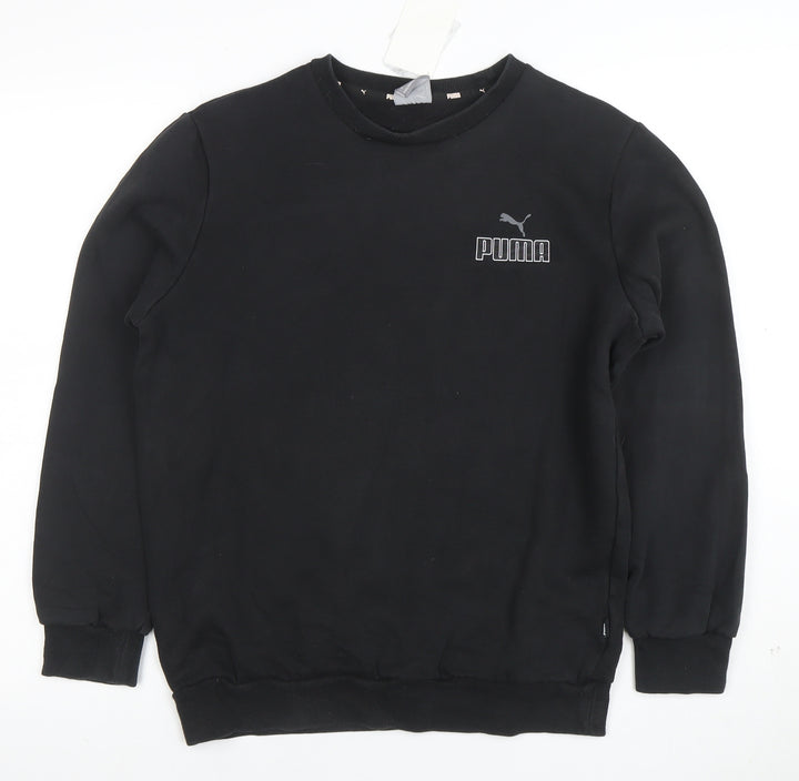 Puma Men's Black Small Pullover Crew Neck Sweatshirt