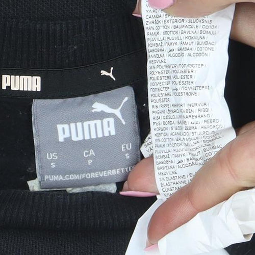 Puma Men's Black Small Pullover Crew Neck Sweatshirt