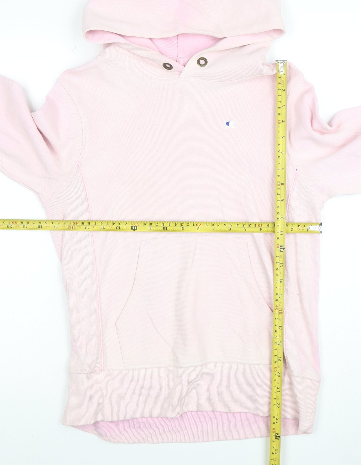 Champion Womens Pink Medium Pullover Hoodie Cotton Blend Casual