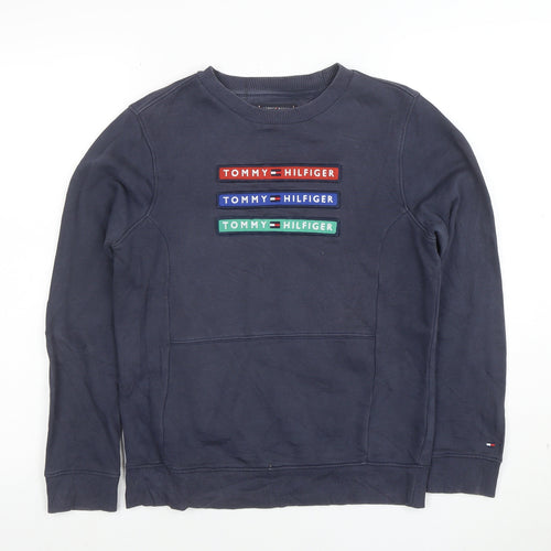 Tommy Hilfiger Boys Blue Crew Neck Pullover Sweatshirt Size 152