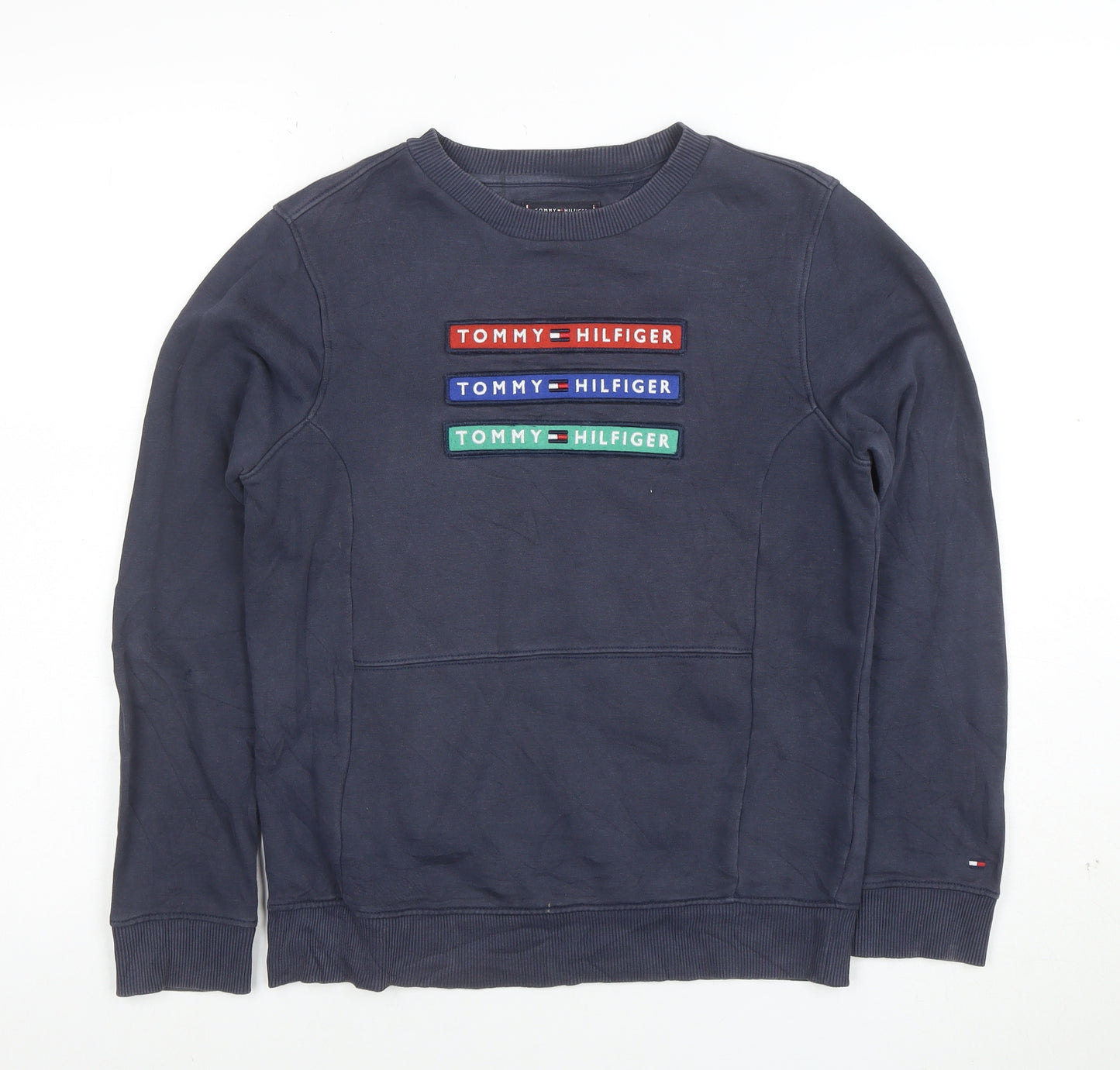 Tommy Hilfiger Boys Blue Crew Neck Pullover Sweatshirt Size 152