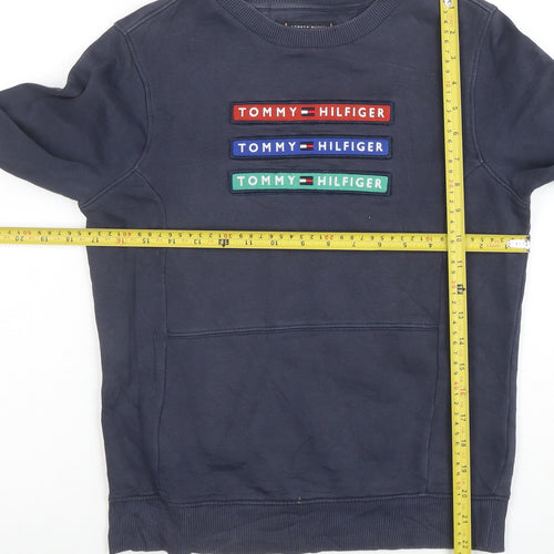 Tommy Hilfiger Boys Blue Crew Neck Pullover Sweatshirt Size 152