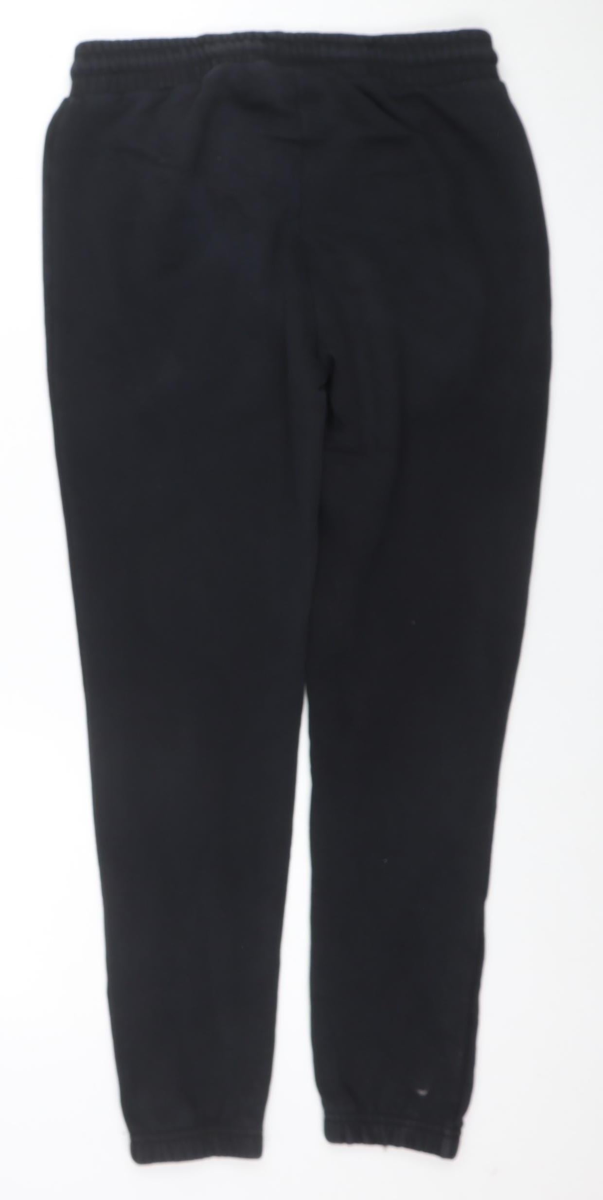 Kappa Mens Black Small Jogger Sweatpants Fleece Tapered Fit