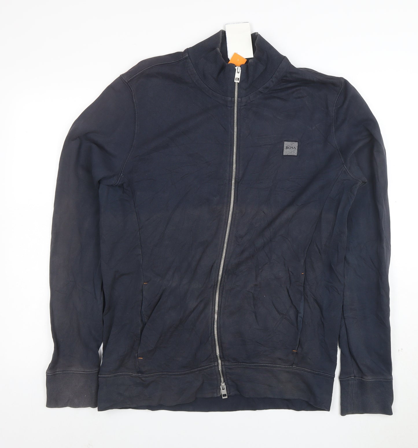 Hugo Boss Men's Blue Full Zip Sweatshirt Size L Cotton Blend