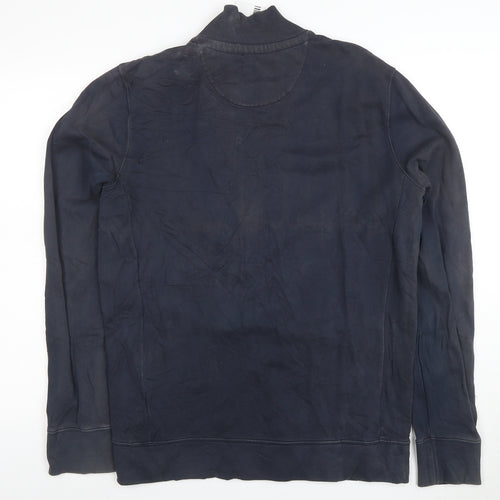 Hugo Boss Men's Blue Full Zip Sweatshirt Size L Cotton Blend