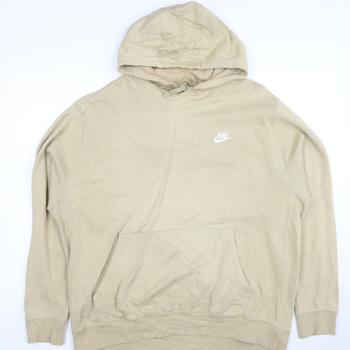 Nike Men's Beige XL Pullover Hoodie Fleece Sweatshirt