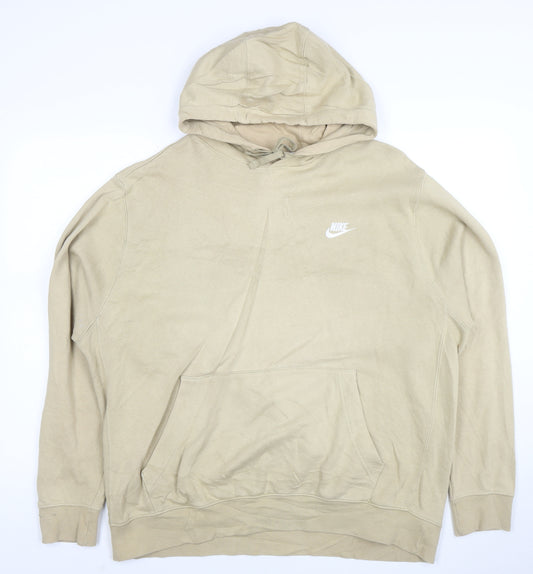Nike Men's Beige XL Pullover Hoodie Fleece Sweatshirt