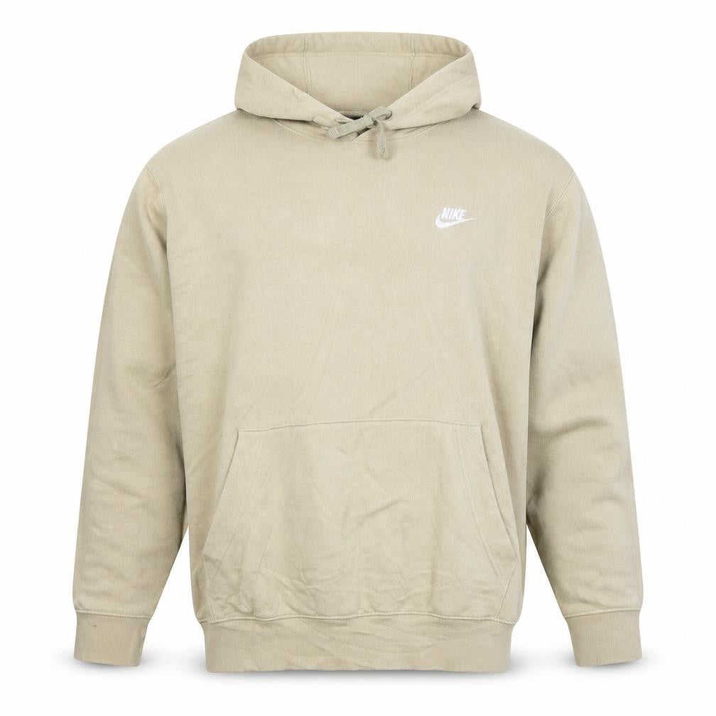 Front view of Nike Men's Beige XL Pullover Hoodie Fleece Sweatshirt