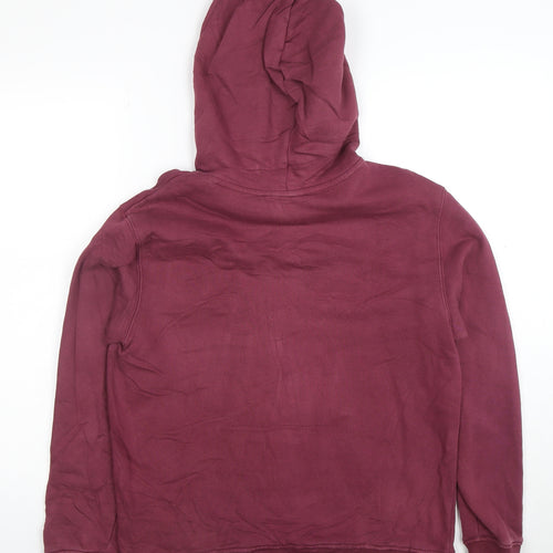 Adidas Women’s Burgundy Pullover Hoodie UK 12 Cotton Blend Casual