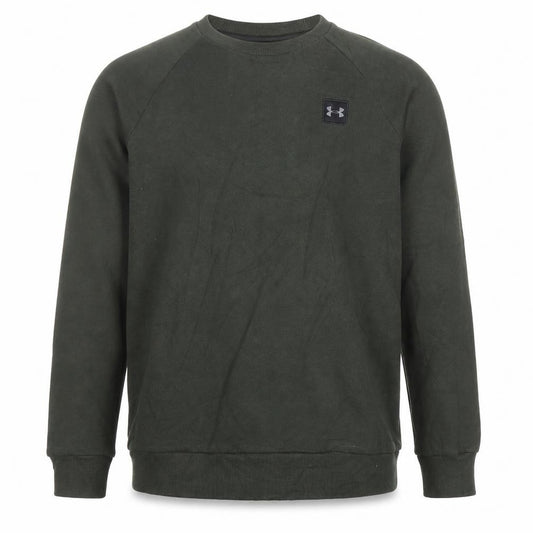Front view of Under Armour Men's Green XS Crew Neck Pullover Sweatshirt