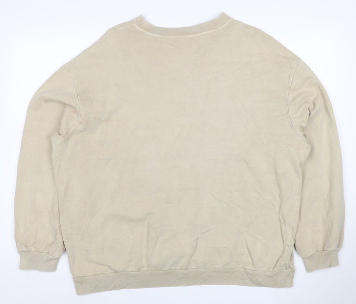 Levi's Men's Beige Cotton Crew Neck Pullover Sweatshirt M