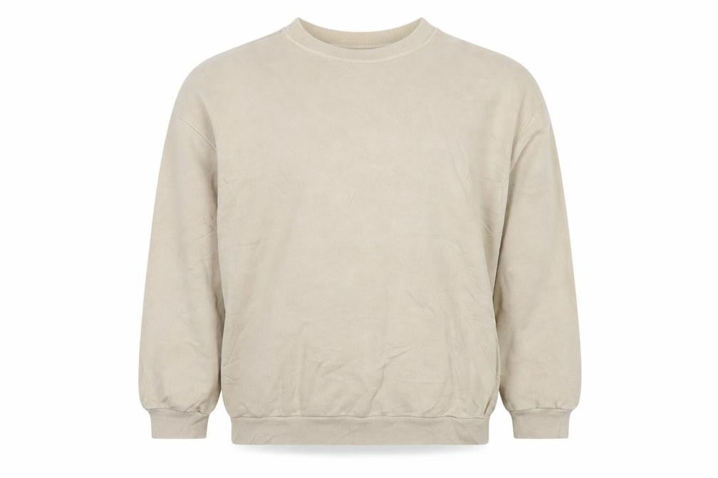Front view of Levi's Men's Beige Cotton Crew Neck Pullover Sweatshirt M