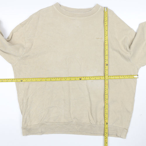 Levi's Men's Beige Cotton Crew Neck Pullover Sweatshirt M
