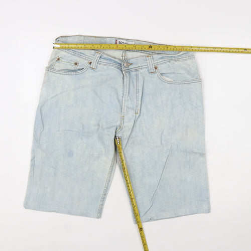 Levi Strauss Men's Blue Light Wash Denim 501 Shorts Size L 36W