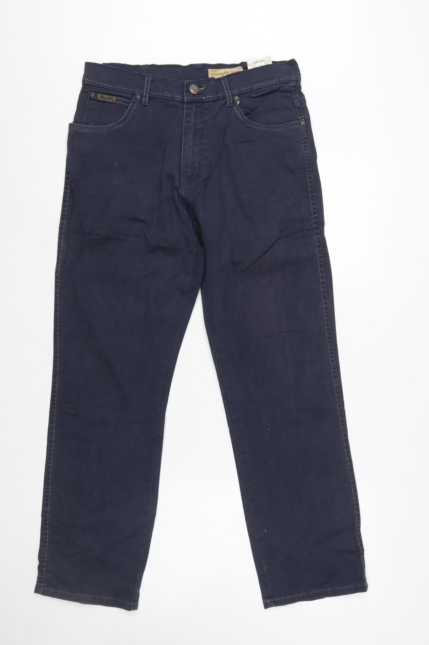 Wrangler Men's Blue Texas Stretch Straight Chino Trousers W32 L30