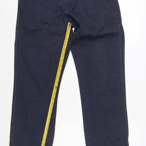 Wrangler Men's Blue Texas Stretch Straight Chino Trousers W32 L30