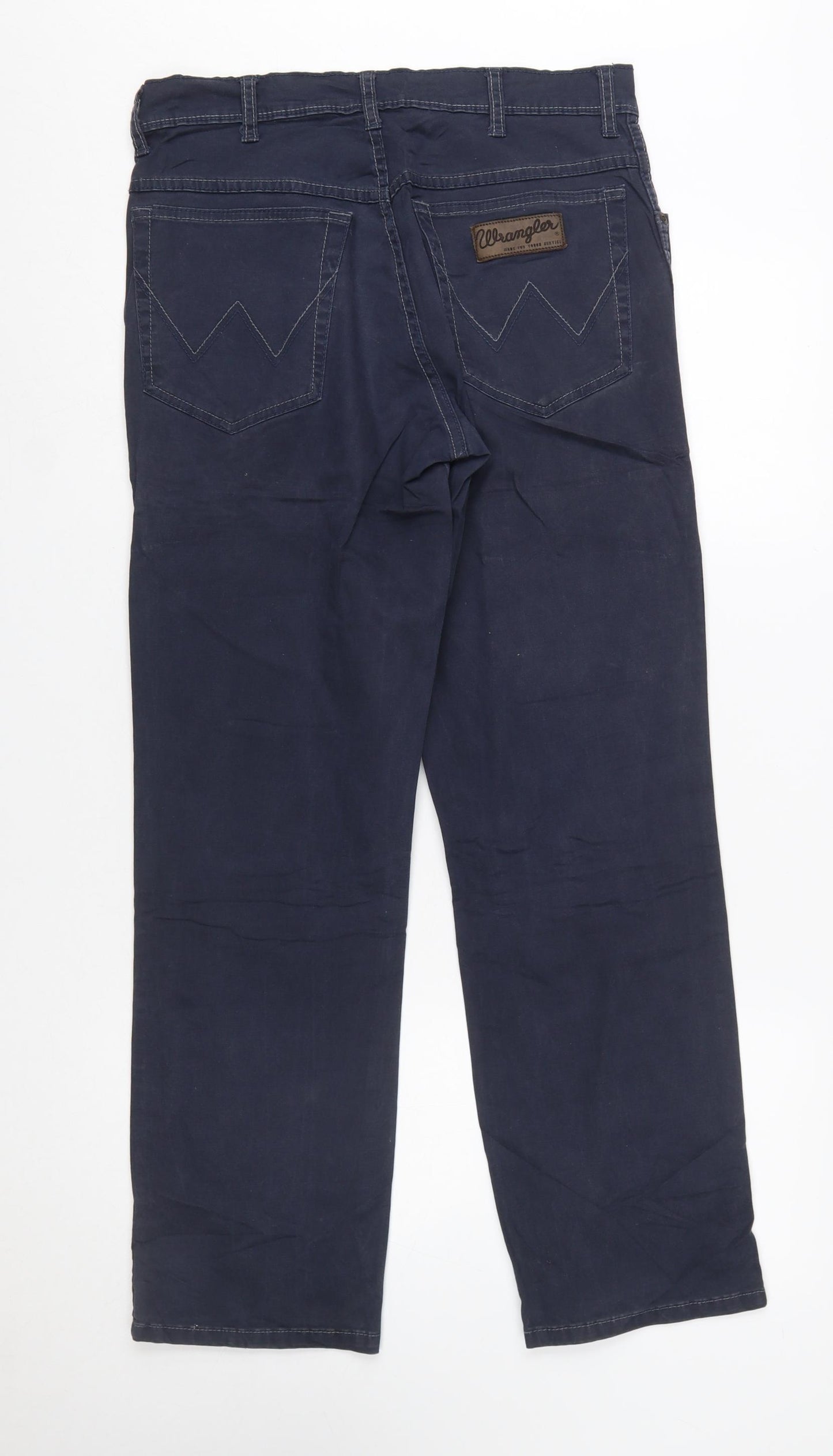Wrangler Men's Blue Texas Stretch Straight Chino Trousers W32 L30