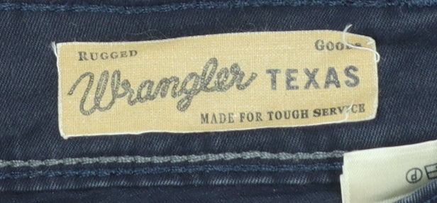 Wrangler Men's Blue Texas Stretch Straight Chino Trousers W32 L30
