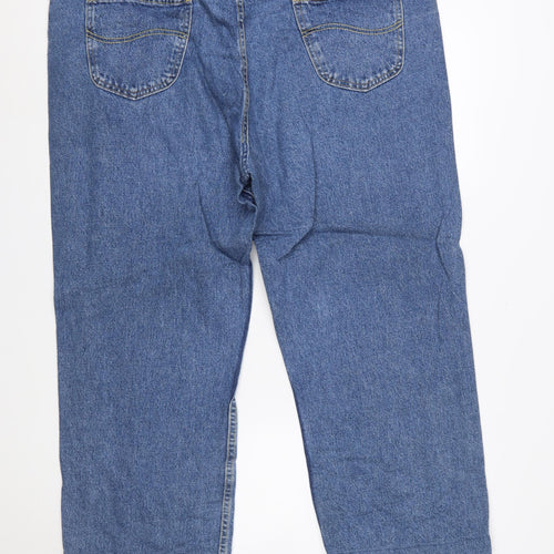 Lee Men's Blue Classic Straight Leg Denim Jeans Size 44x34