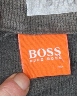 Hugo Boss Men's Grey 1/2 Zip Pullover Sweatshirt L Regular Fit