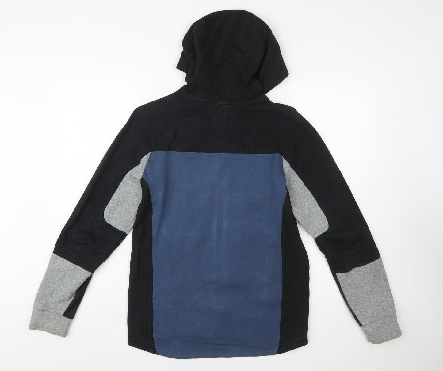 Puma Men's Black Blue Grey Full Zip Hoodie Size S Sportswear