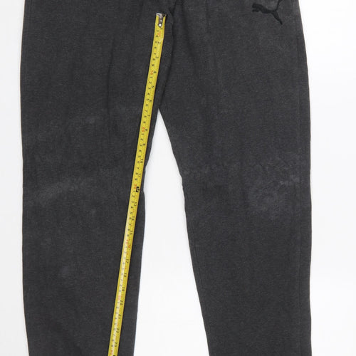 Puma Men's Black Jogger Trousers M Regular Fit Cotton Blend