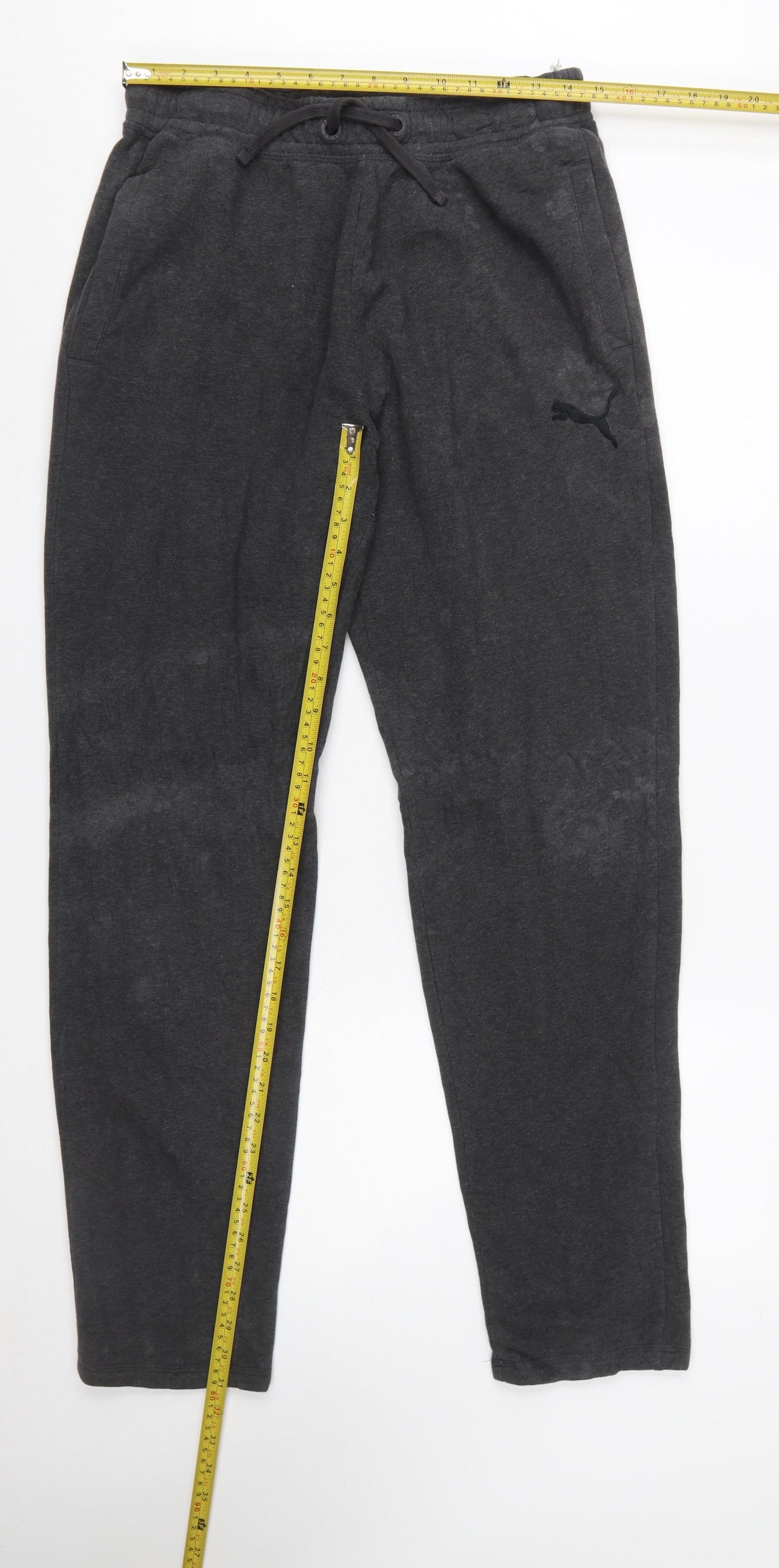 Puma Men's Black Jogger Trousers M Regular Fit Cotton Blend