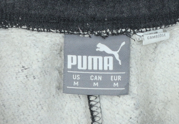 Puma Men's Black Jogger Trousers M Regular Fit Cotton Blend