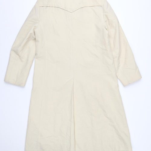 London Fog Women Beige Petite 10 Trench Coat Classic Long Water Resistant
