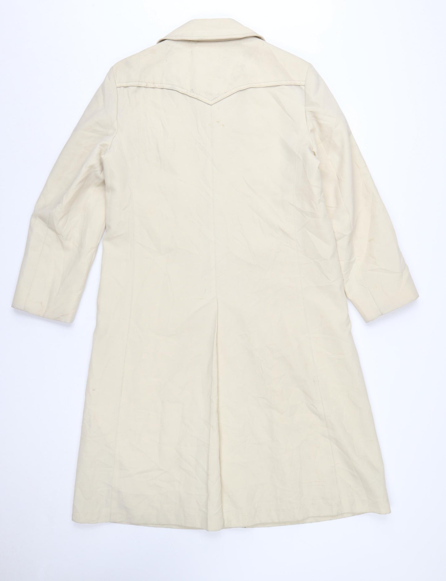London Fog Women Beige Petite 10 Trench Coat Classic Long Water Resistant