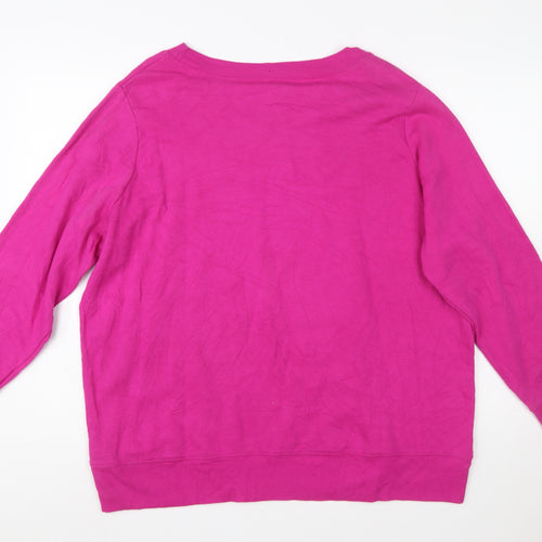 Terra & Sky Women's Pink Pullover Sweatshirt Size 18 Plus Cotton Blend
