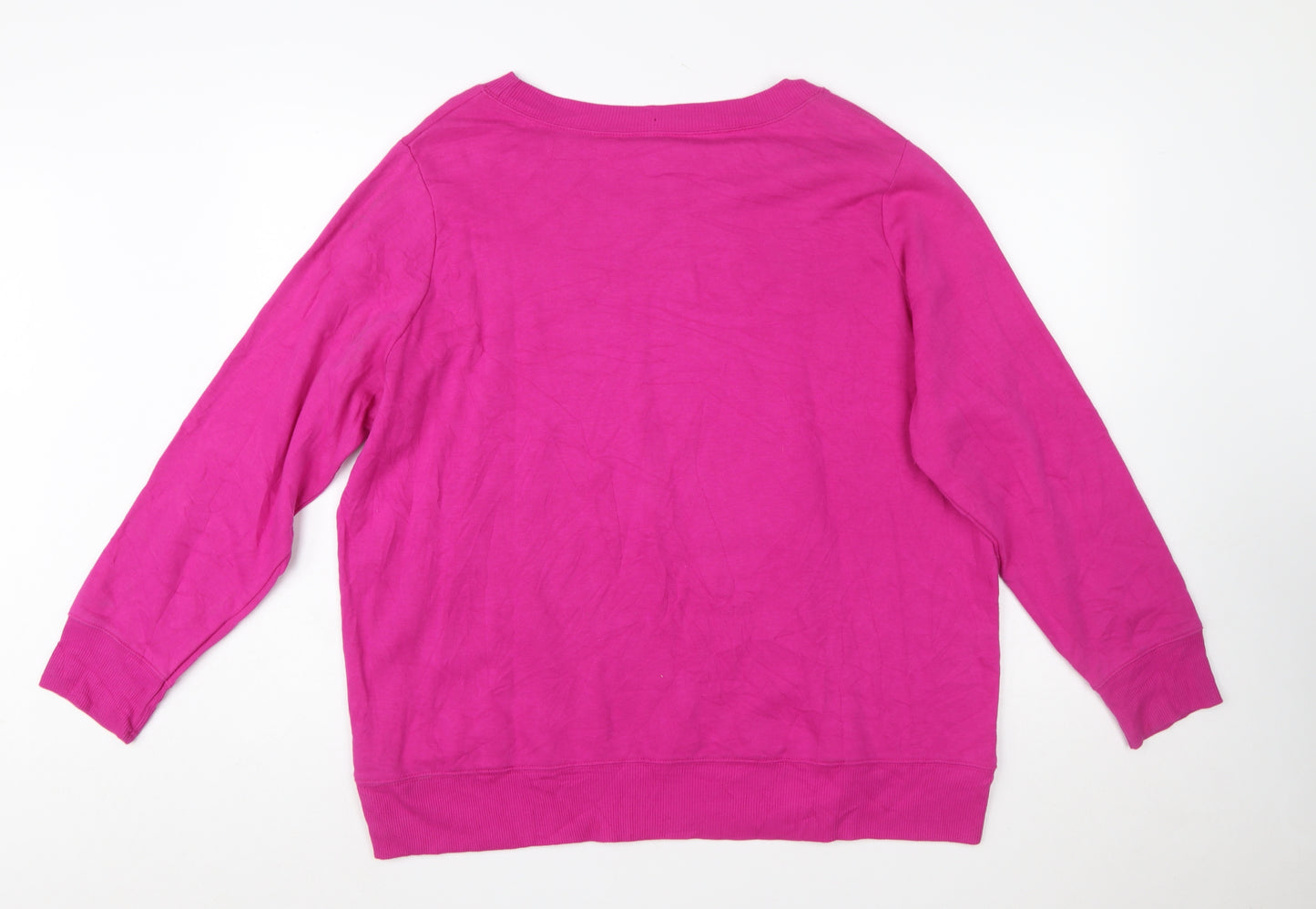 Terra & Sky Women's Pink Pullover Sweatshirt Size 18 Plus Cotton Blend