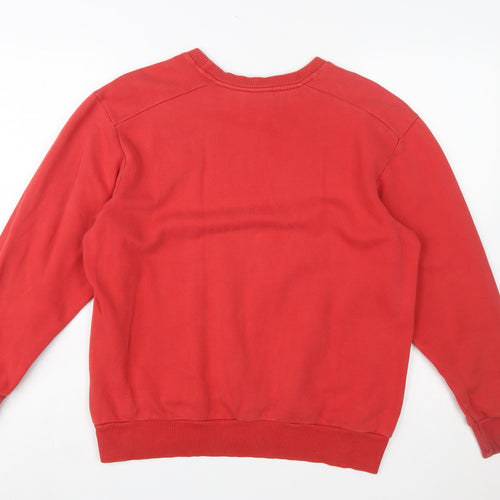 Puma Boys Red Pullover Sweatshirt Size 164 Crew Neck Fleece Logo Top