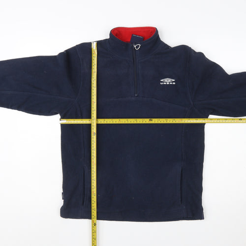 Umbro Boys Navy Fleece 1/2 Zip Sweatshirt Size 13 Years
