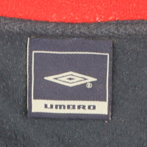 Umbro Boys Navy Fleece 1/2 Zip Sweatshirt Size 13 Years